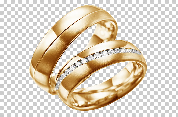 Anillo de bodas joyas de matrimonio de oro, argollas PNG.