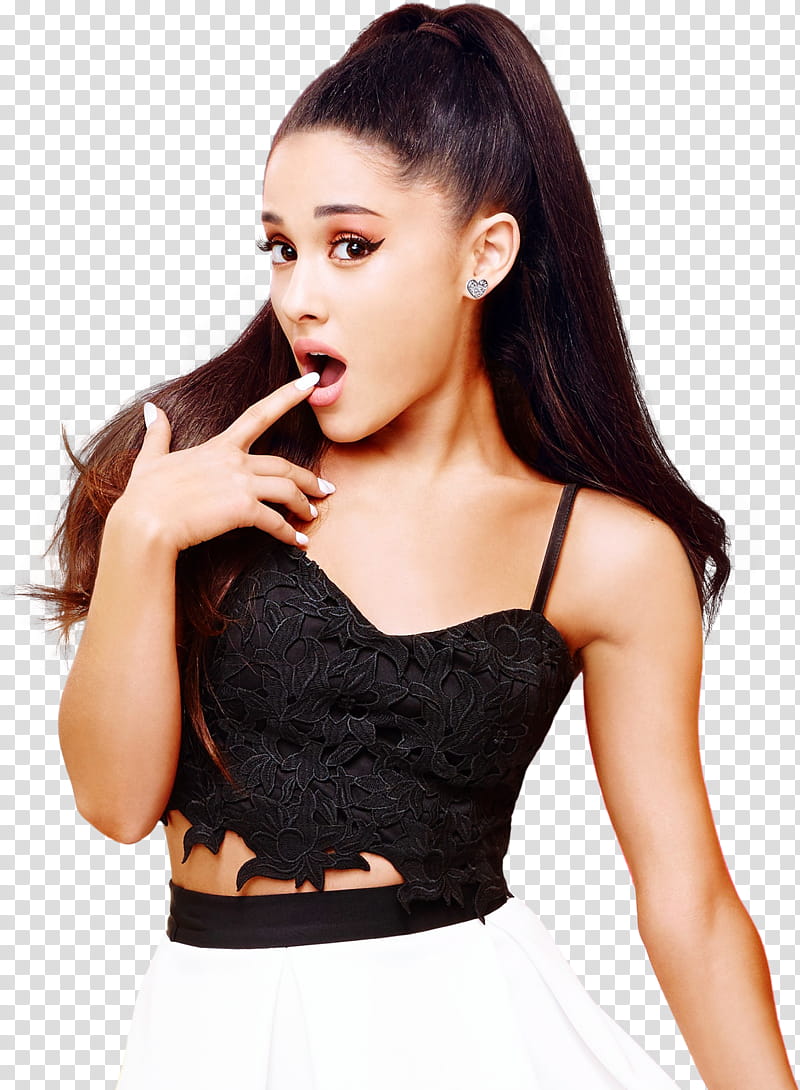 Ariana Grande Lipsy London transparent background PNG.