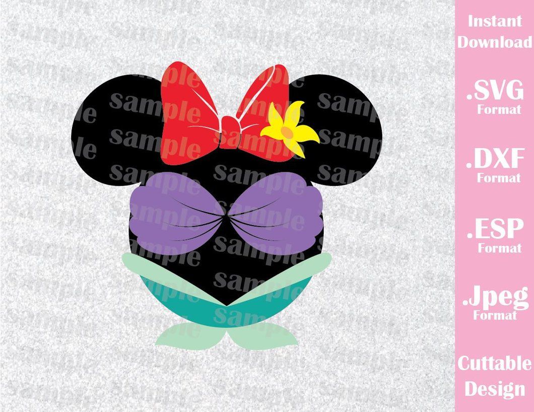 Princess Ariel Mickey Ears Disney Inspired From Little.