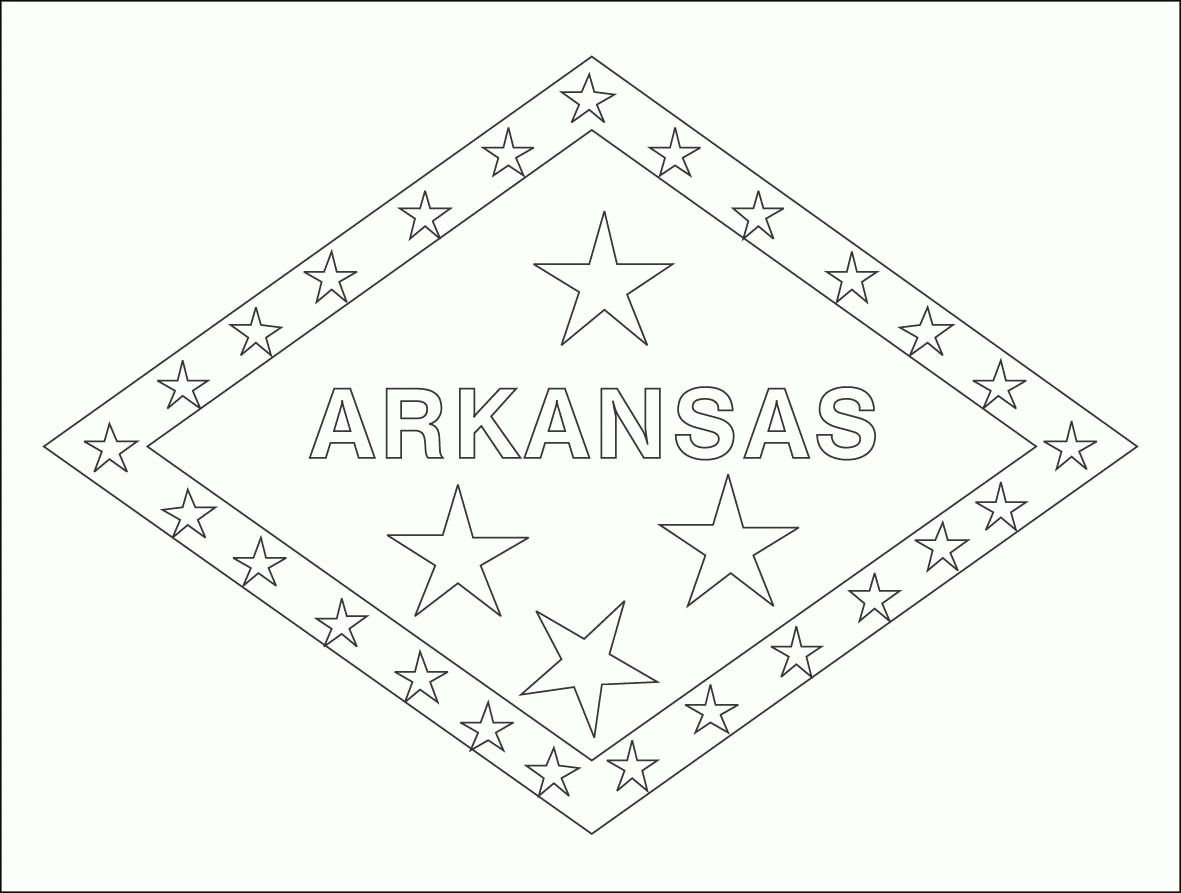 Best Photos of Arkansas Flag Coloring Page.