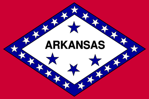 Vector flag of Arkansas.