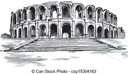 Stock Illustration of Illustration old amphitheatre.