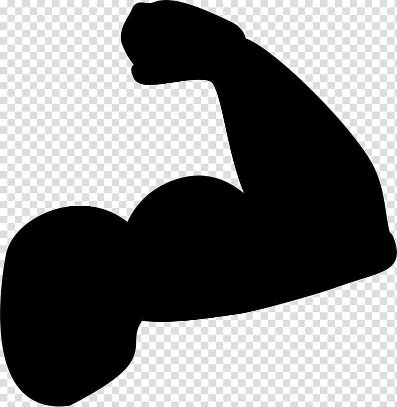Biceps Muscle Arm Silhouette, arm transparent background PNG.