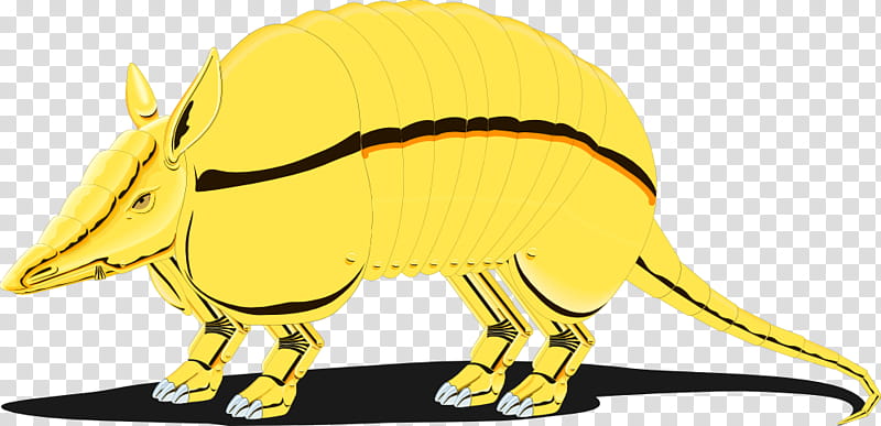 Armadillo Yellow, Drawing, Ninebanded Armadillo, Line Art.