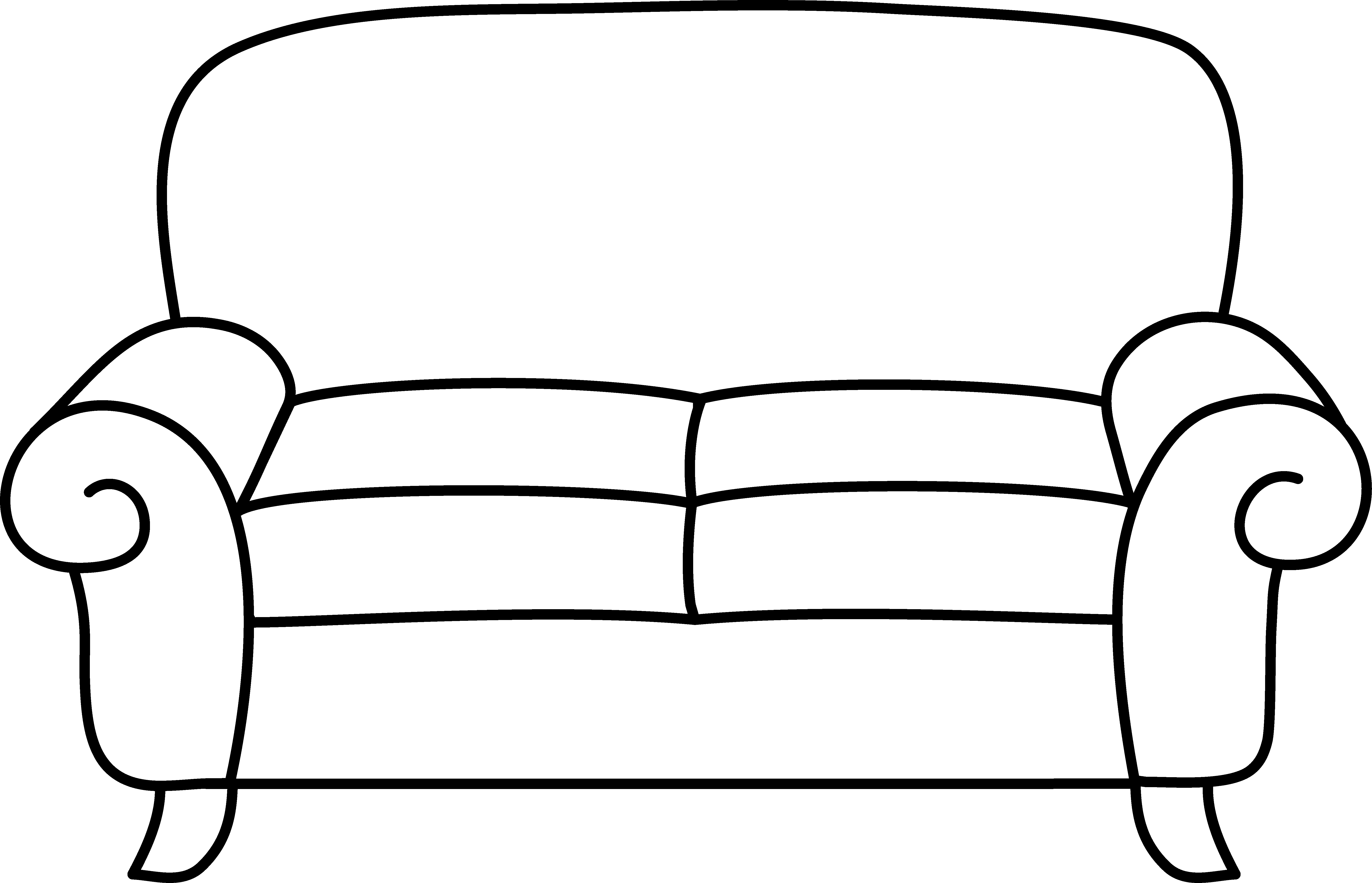Free Couch Clipart Black And White, Download Free Clip Art.