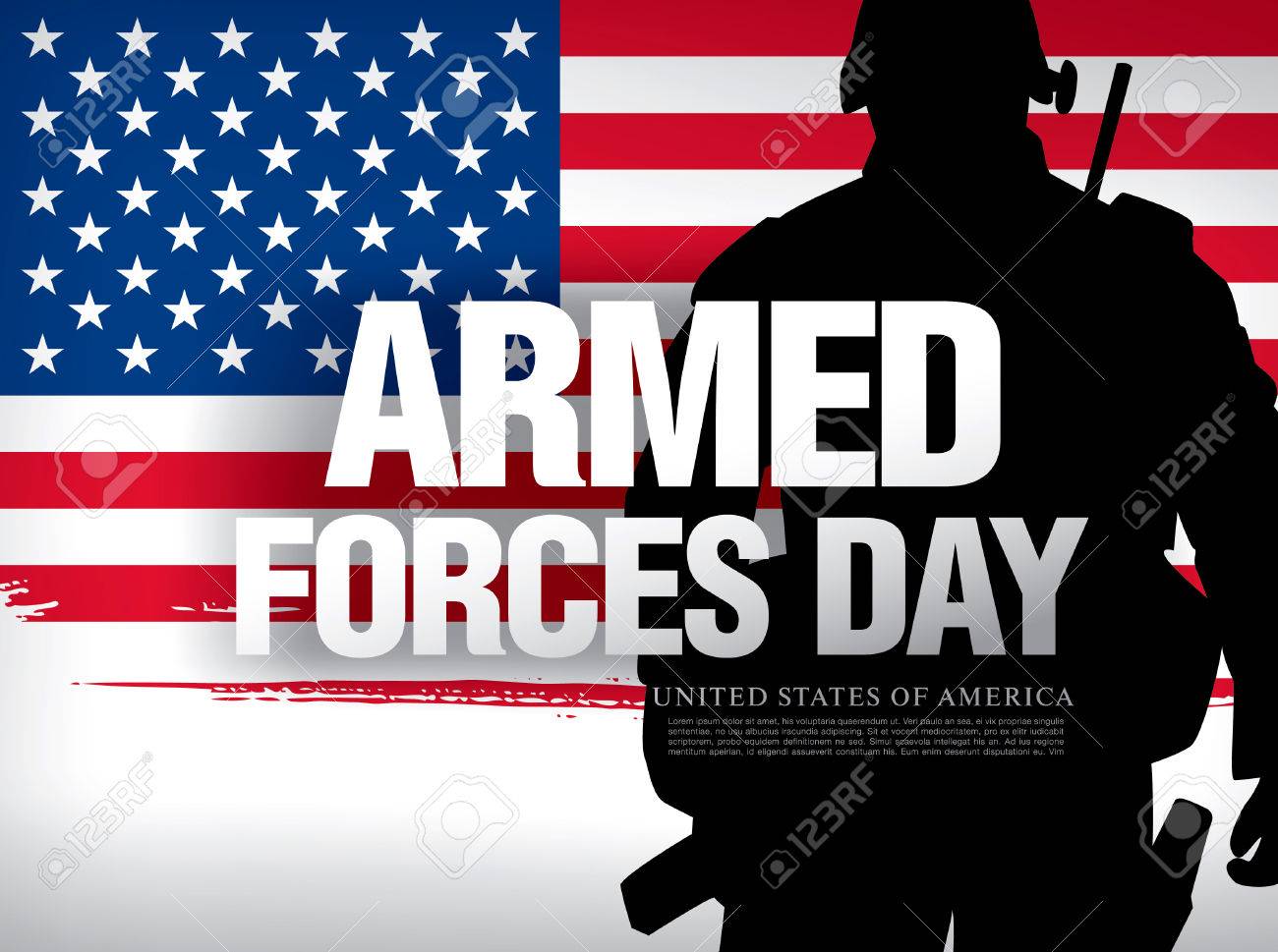 Armed forces day template poster design.