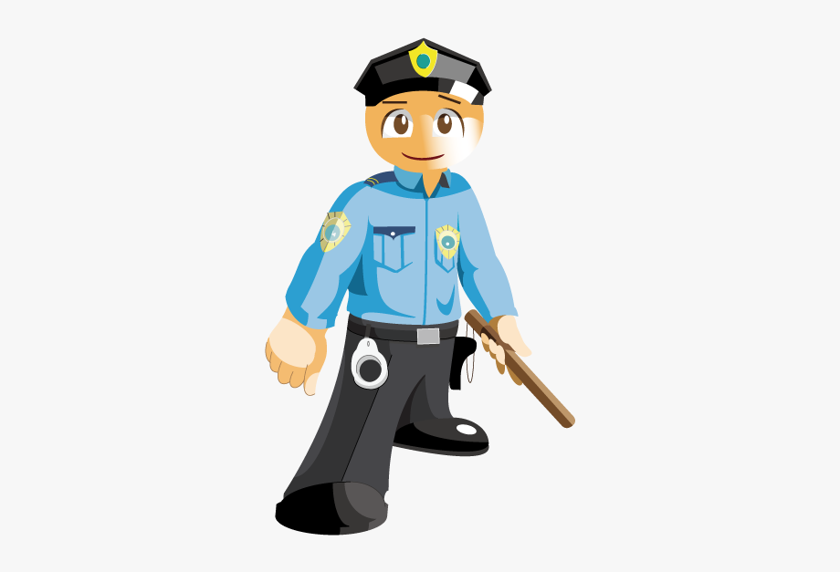 Cartoon Security Guard.