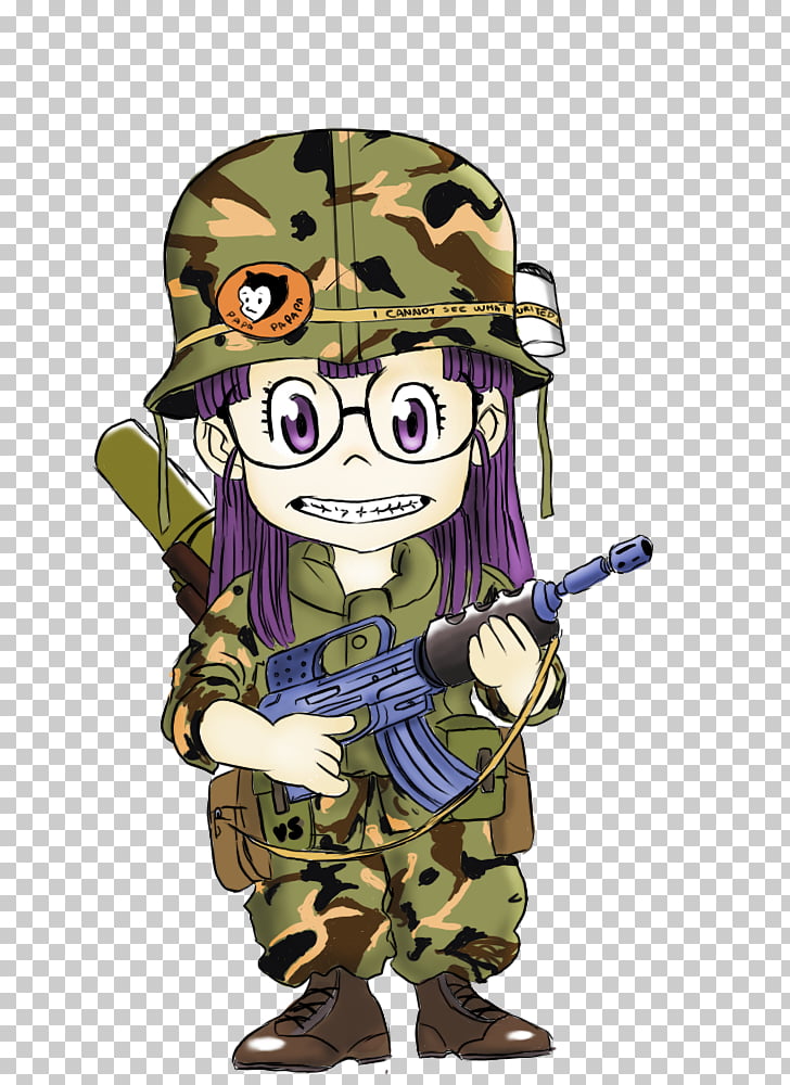 Drawing Arale Norimaki Cartoon Paper, army PNG clipart.