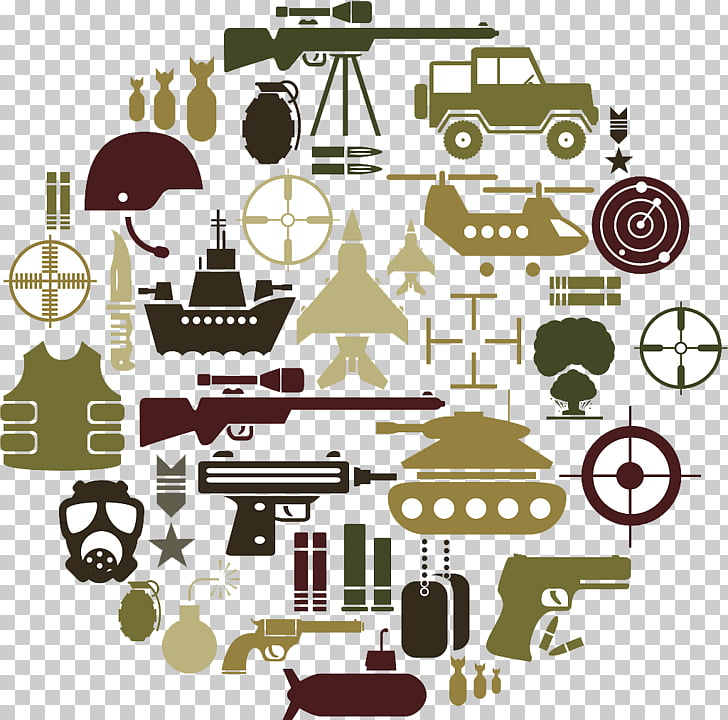 Military Army Illustration, Force PPT icon elements PNG.
