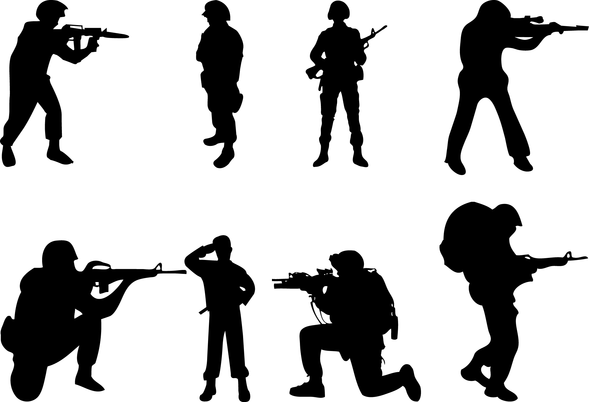 Free Soldiers Silhouette Vector, Download Free Clip Art.