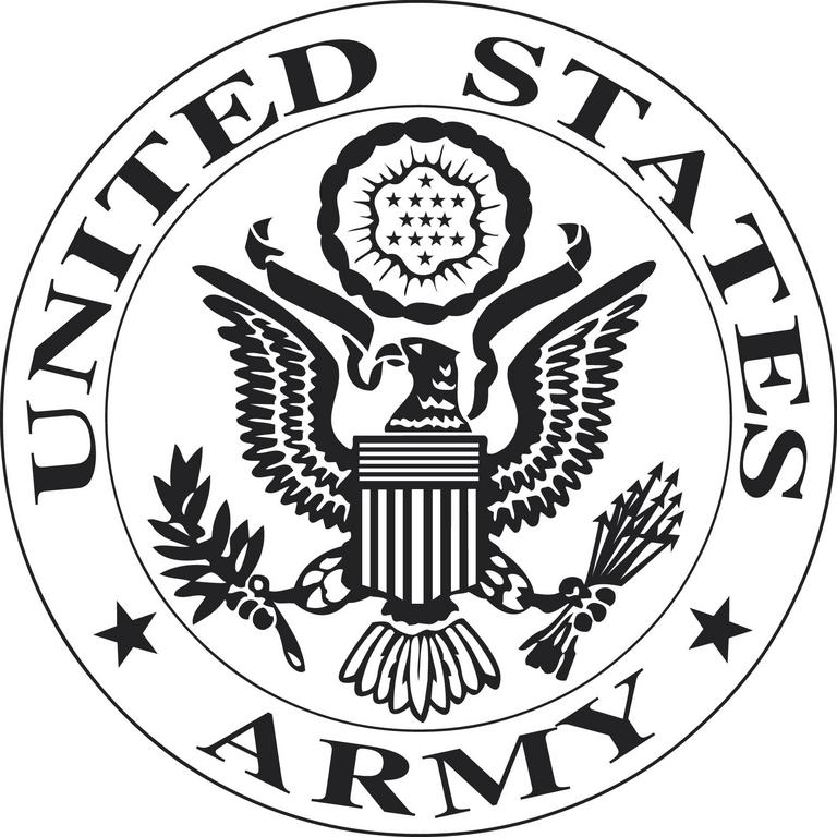 Black And White Army Logo - Army Military