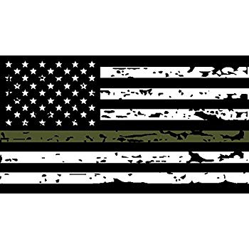 Amazon.com: Vinyl Graphics Army Veteran Flag with Soldier.