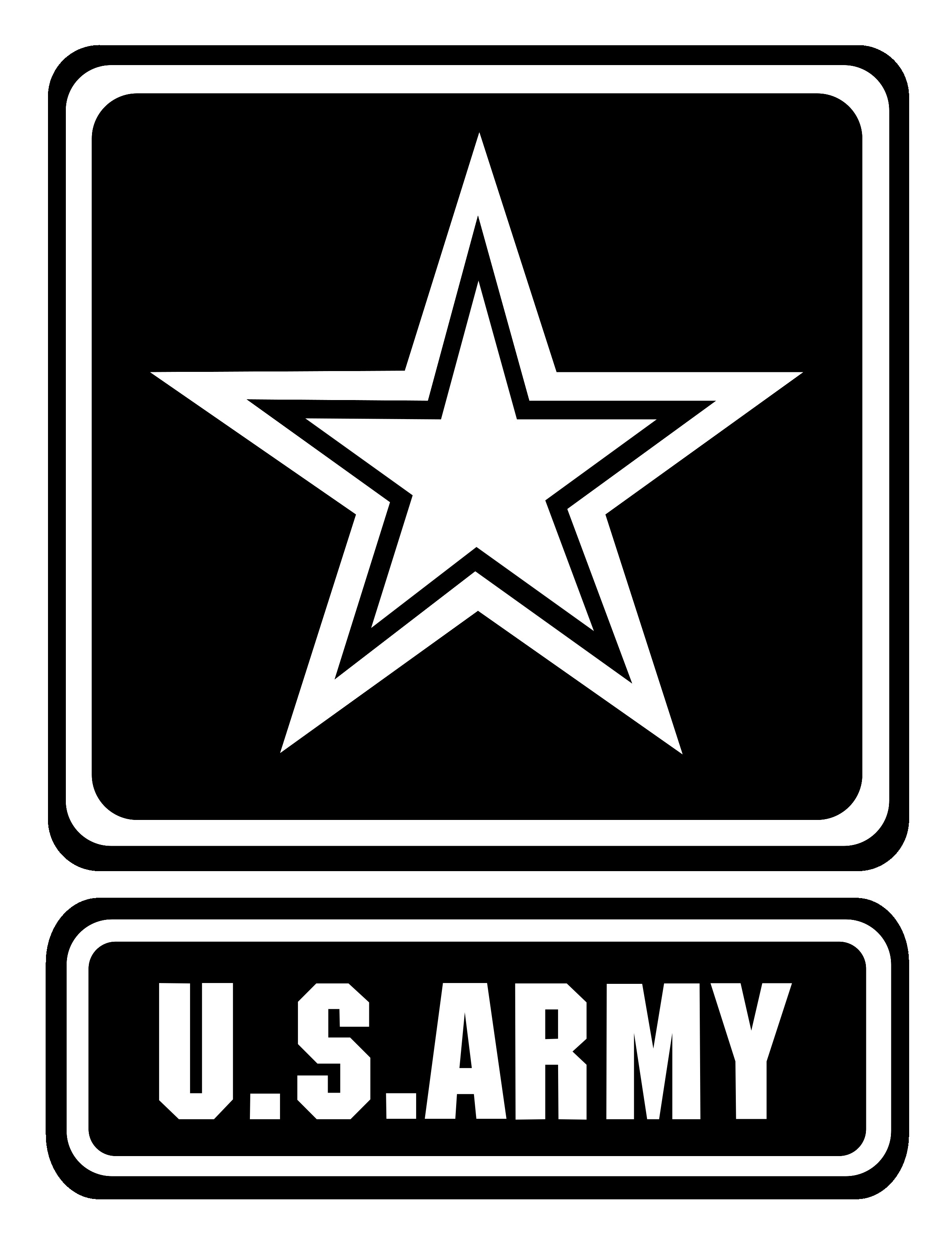 Us Army Logo Black And White Within.