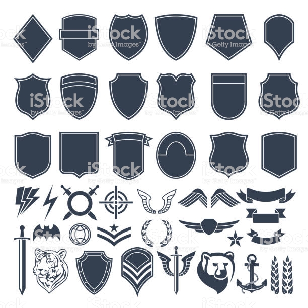 Military Badges Free Vector Art.