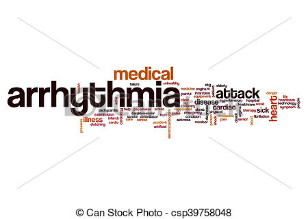 Drawing of Arrhythmia word cloud concept csp39758048.