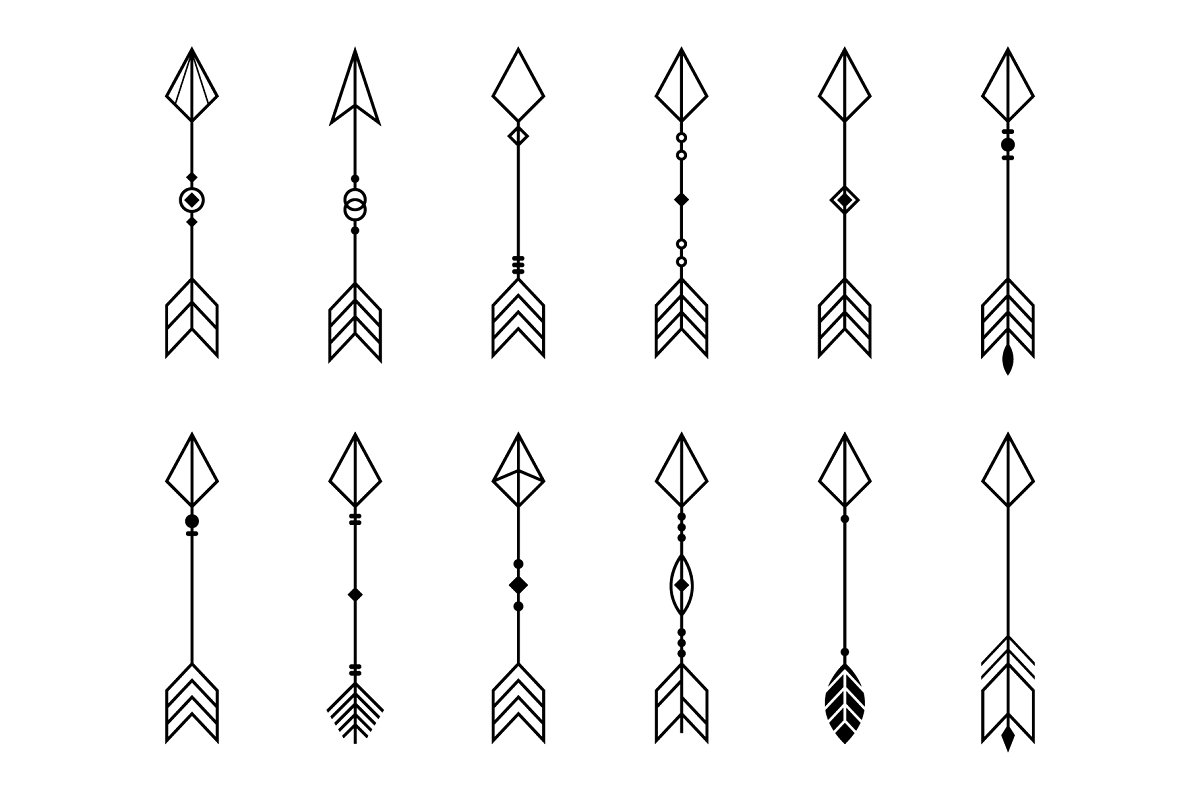 Tribal Arrows Clipart ~ Illustrations ~ Creative Market.