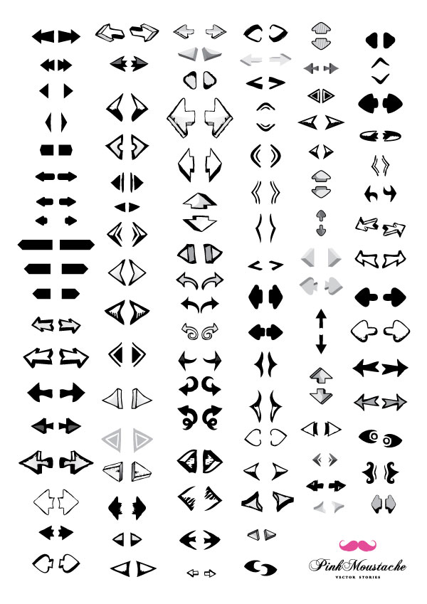 350+ Free Graphics: Vector Arrow Symbols and Shapes.
