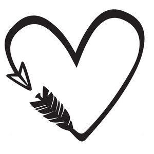 Silhouette Design Store: heart arrow.