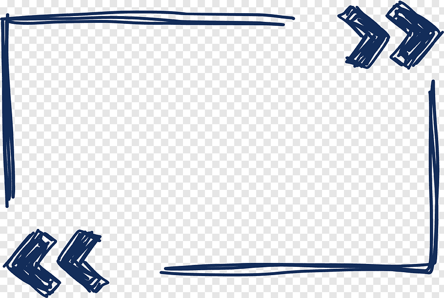 Euclidean Pixel, Hand painted blue border, black arrows.