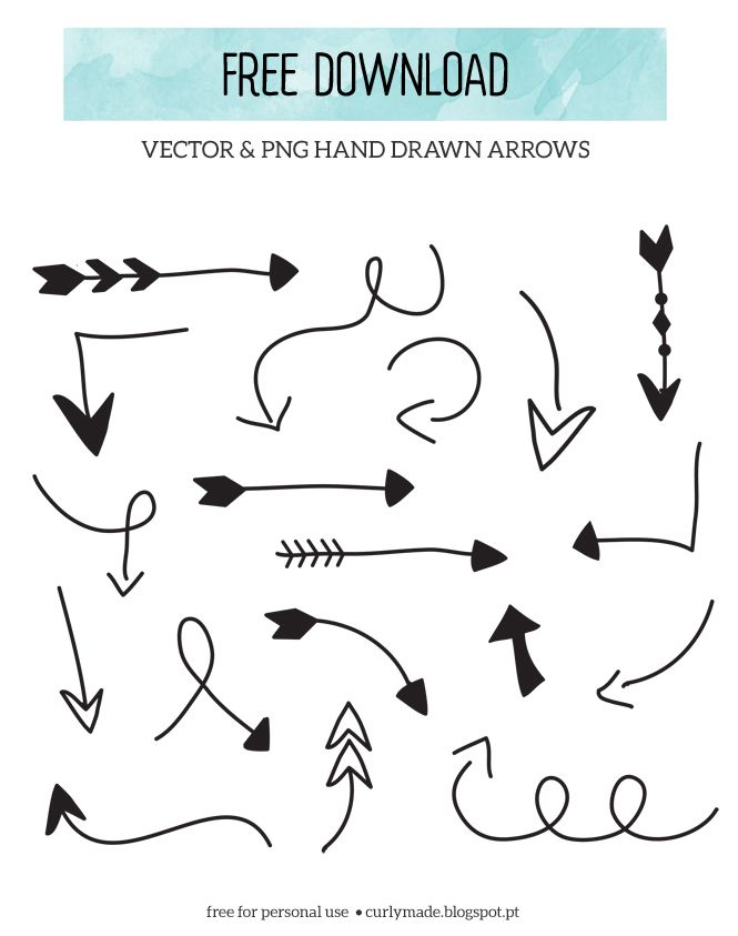 Free Download // Hand Drawn Arrows.