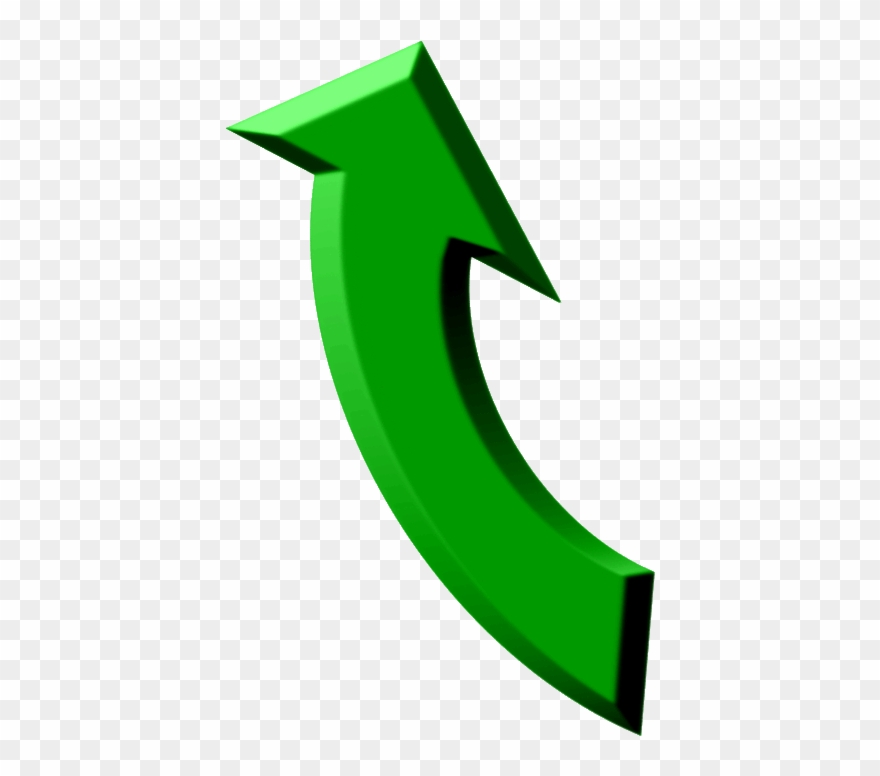 Green Curved Arrow.
