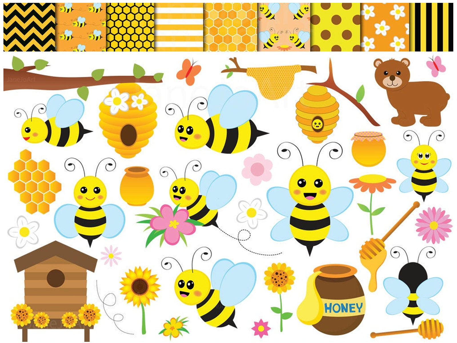 Bee Clipart , bees Clipart, Honey bees clip art , Bee.