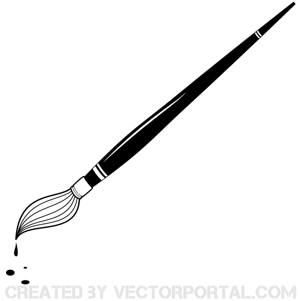 Paint Brush Vector Image.