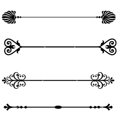 Art Deco Divider Clipart.