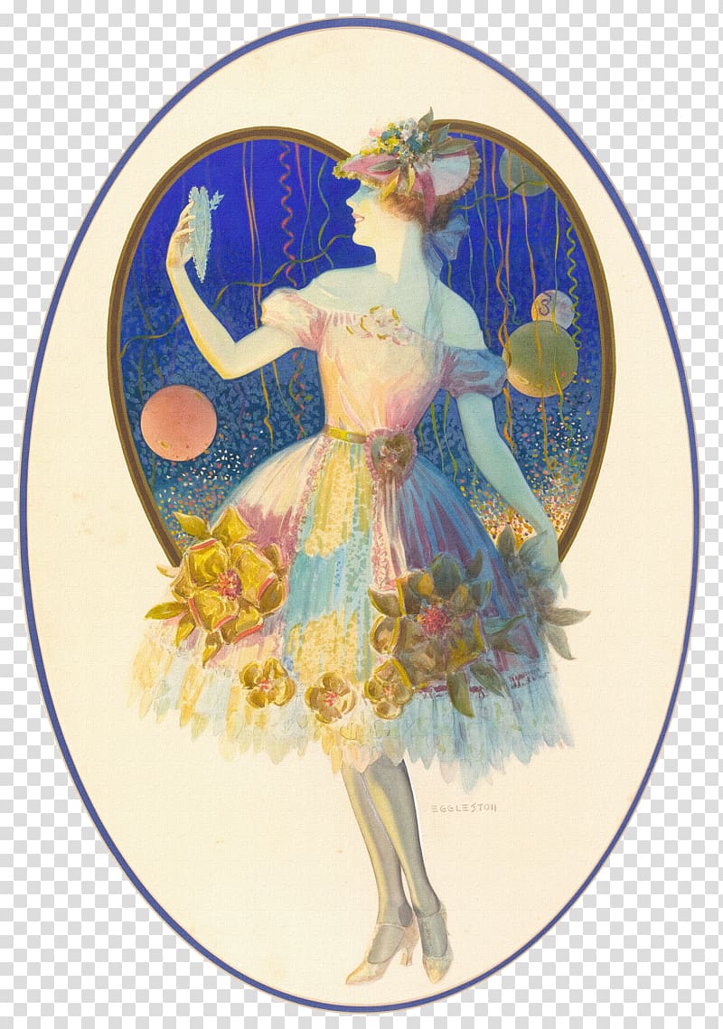 Illustrator Art Nouveau, painting transparent background PNG.