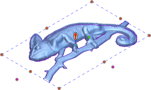 Interactively editing the Z height of relief clipart.