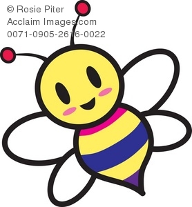 Clipart Illustration of ACartoon Bee.