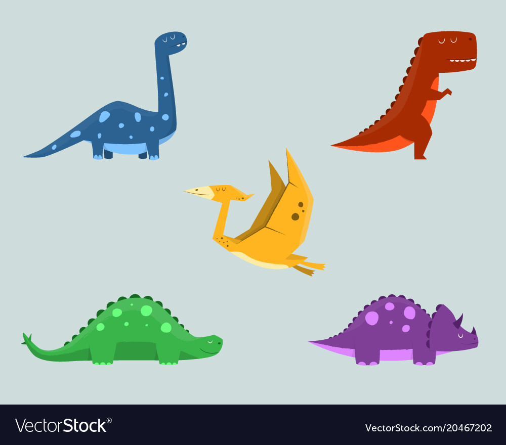 Dinosaur clipart set for commercial use.