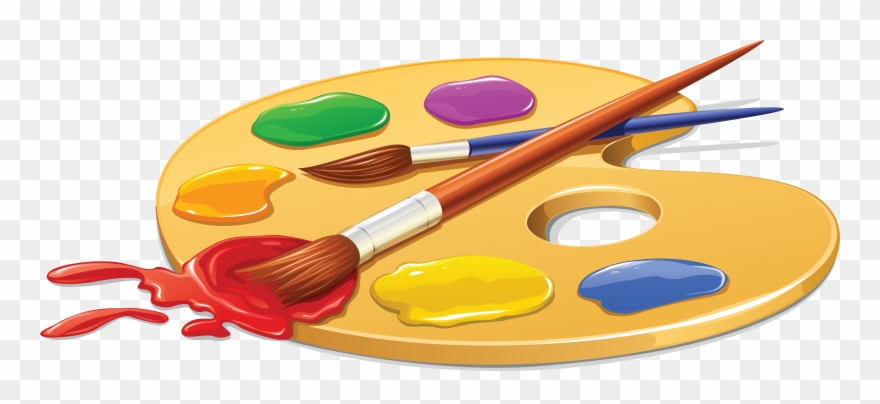 Palette Painting Brush Clip Art.