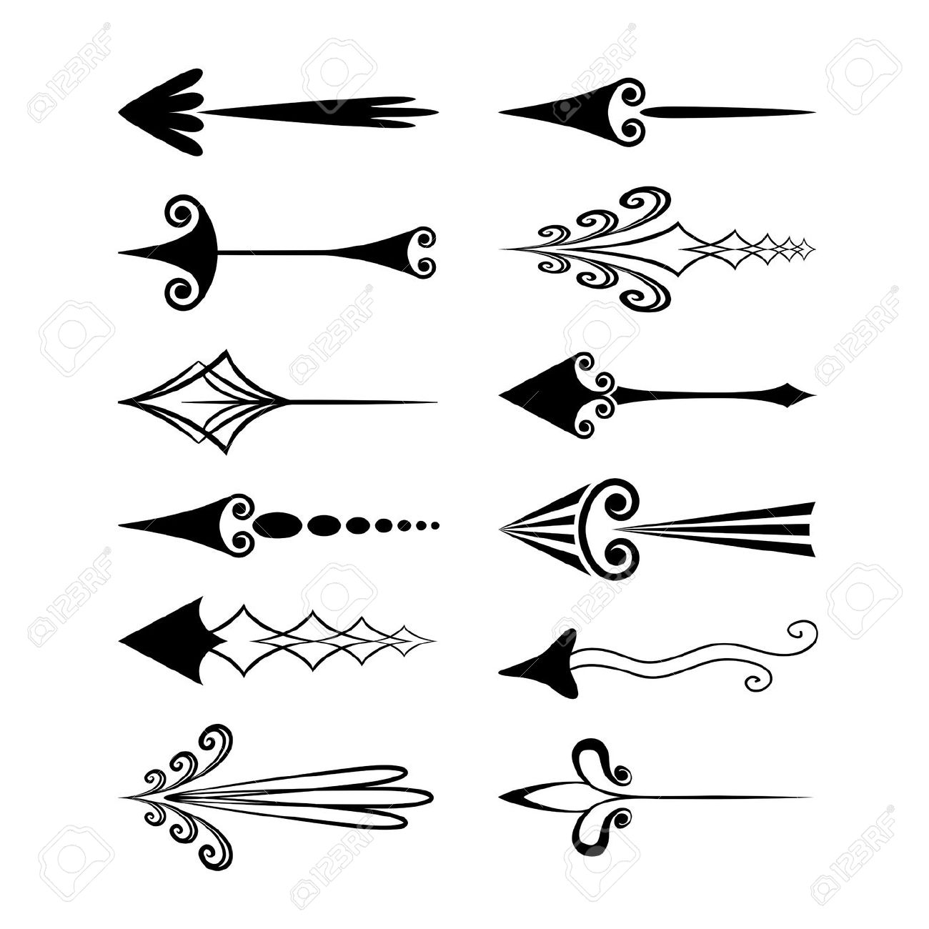 Decorative arrow clipart.