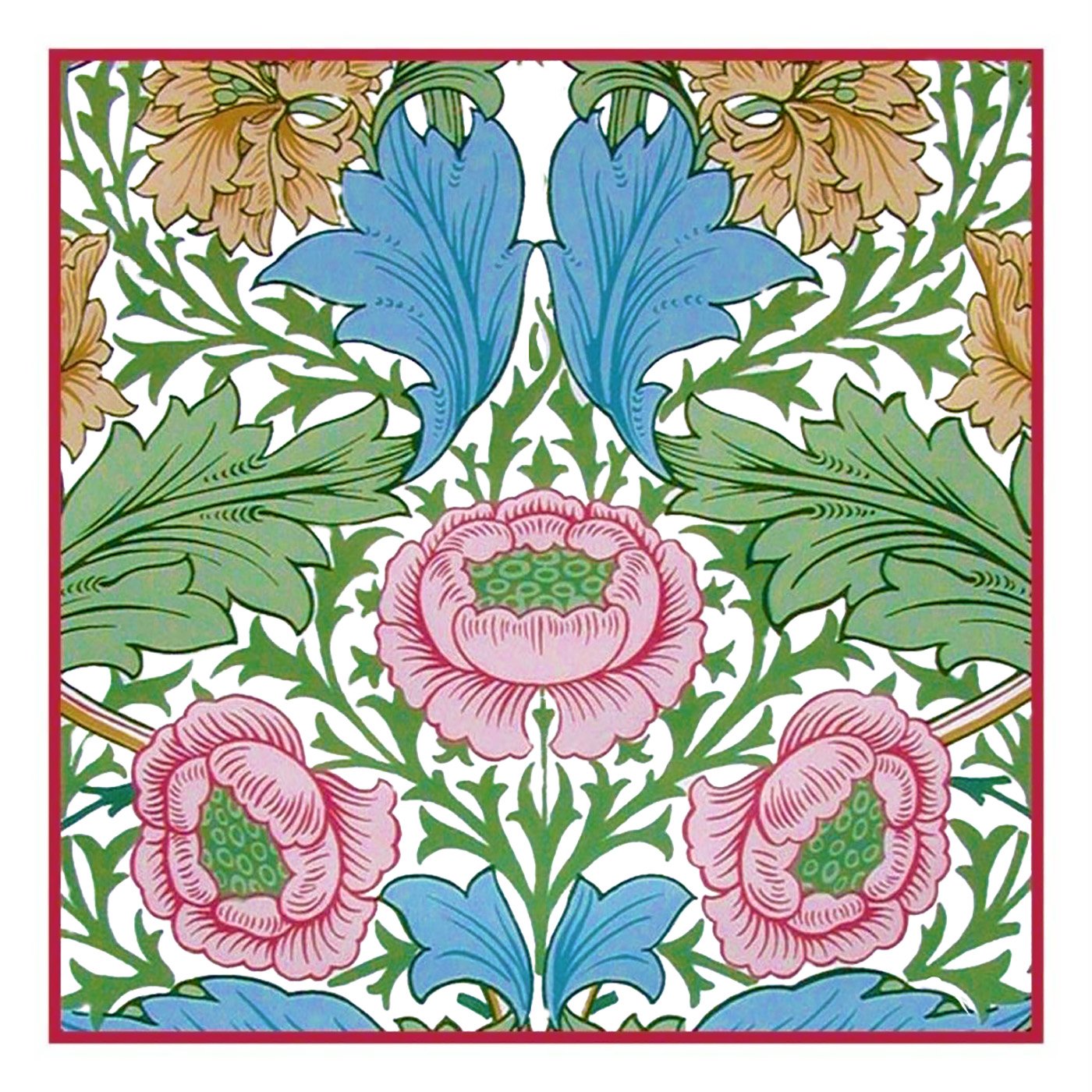 Arts & Crafts Style William Morris Myrtle Design Counted.