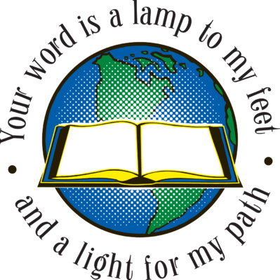 Image: Glowing Bible before the World.