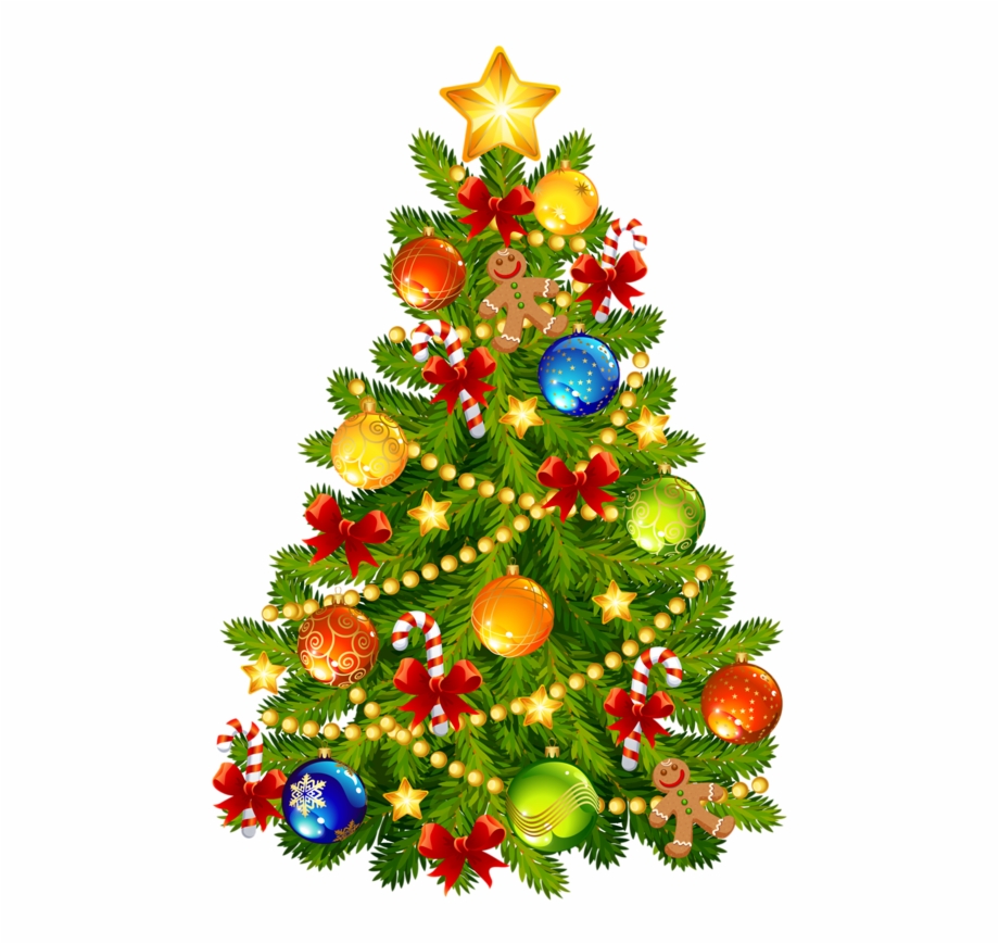 Gifs Natal Arvore Png Decorated Christmas Tree Clipart.