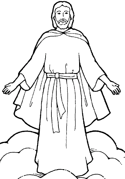 Clip Art Of Jesus Ascending Into Heaven Clipart.