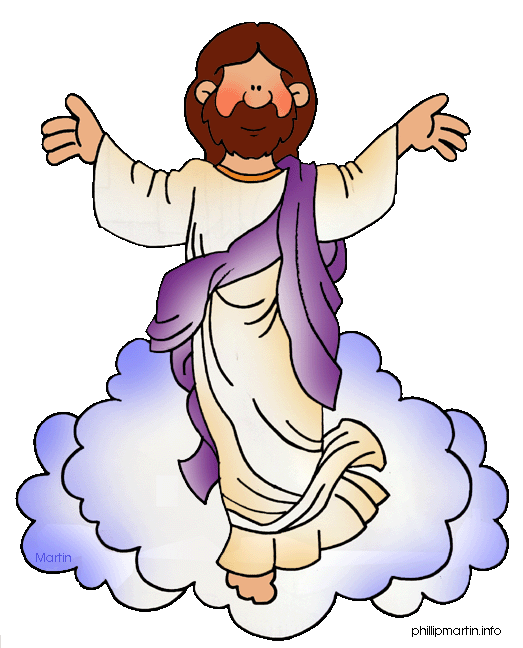 Clip Art Of Jesus Ascending Into Heaven Clipart.