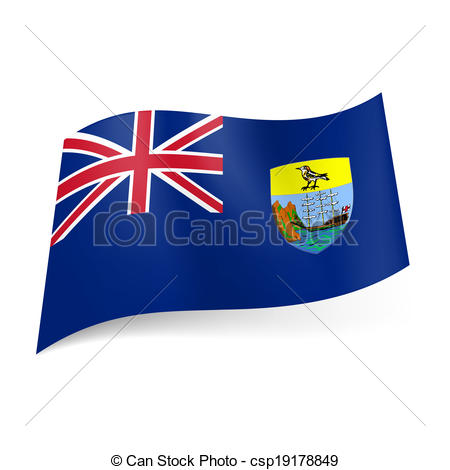 EPS Vector of Flag of Saint Helena, Ascension and Tristan da Cunha.