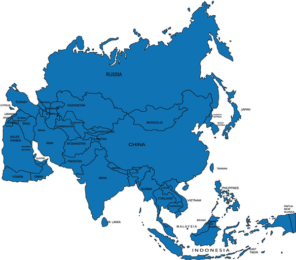 Continent Asia Clipart.