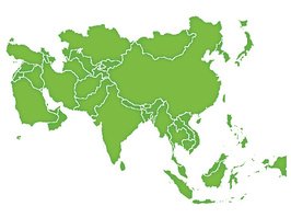 Asia Map Icon Symbol stock vectors.