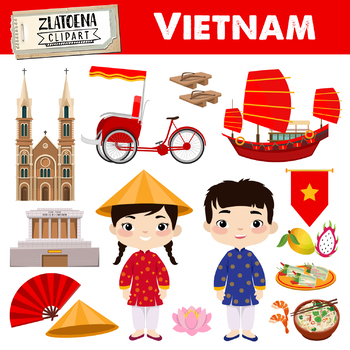 Vietnam clipart Vietnam graphics Asian clip art Vietnamese princess clipart.