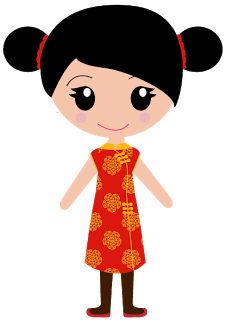 Asian child clipart