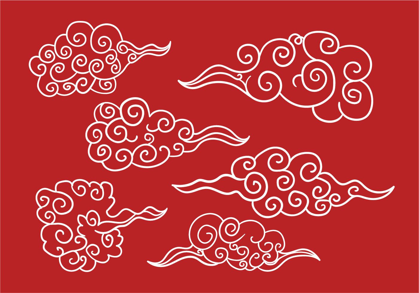 Chinese Clouds Vector in 2019.