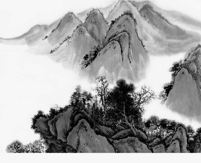 Chinese clipart mountains, Chinese mountains Transparent.
