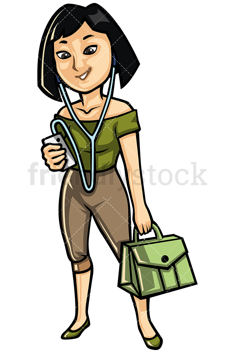 Asian Lady Clipart.