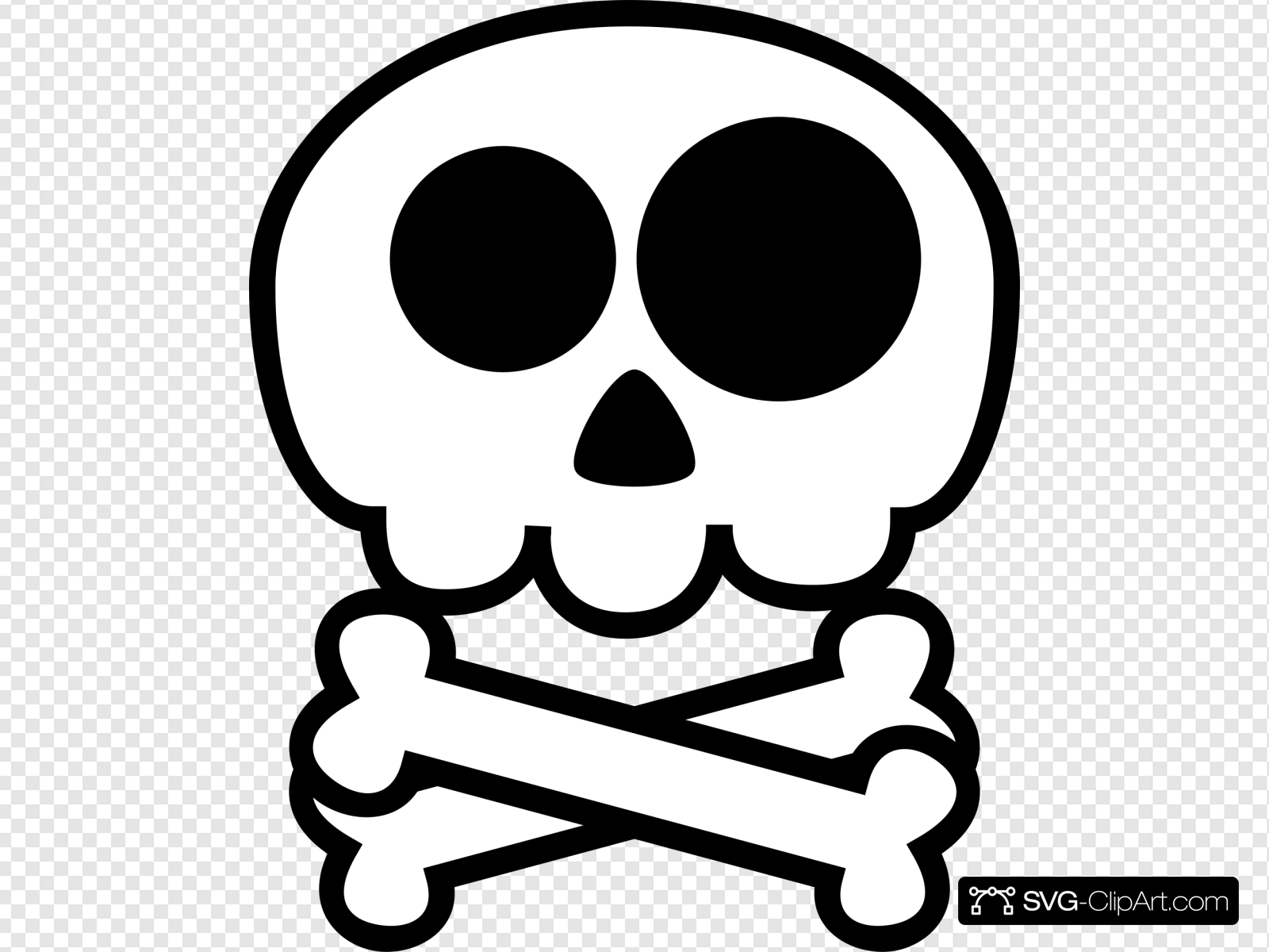 Cute Skull And Crossbones Clip art, Icon and SVG.