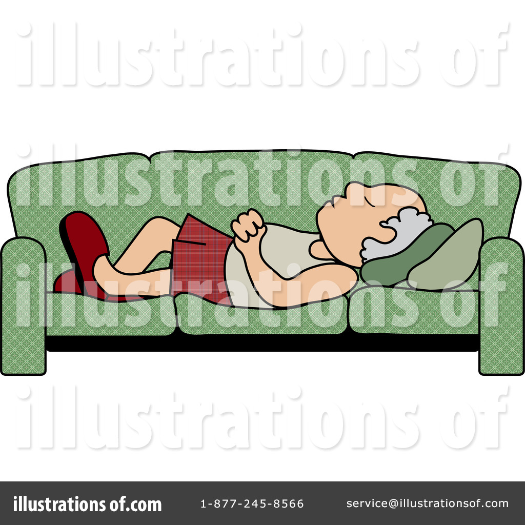Sleeping On A Couch Clipart #212257.