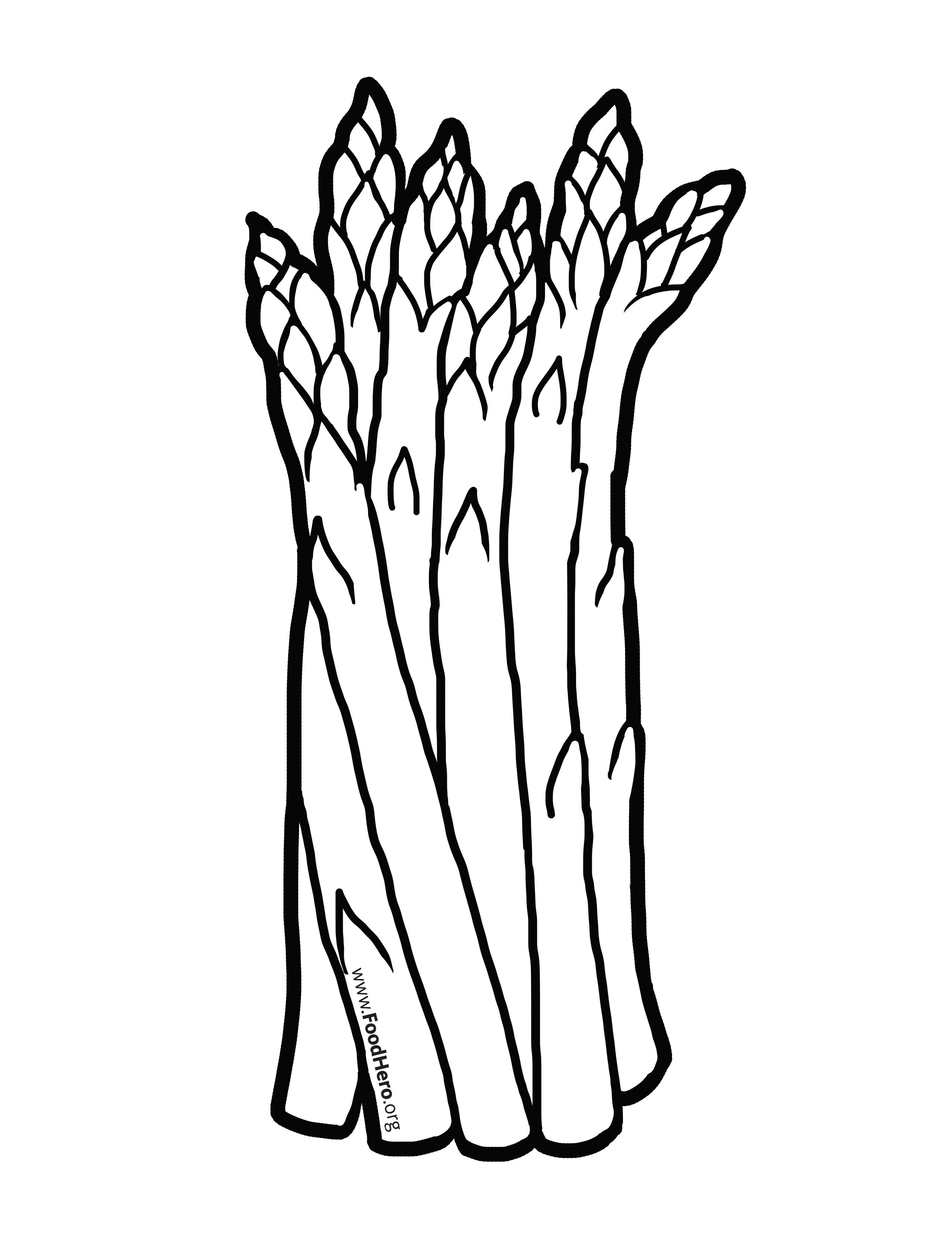 asparagus clipart black and white